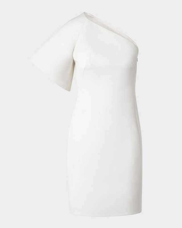 One-Shoulder Structured-Sleeve Mini Dress